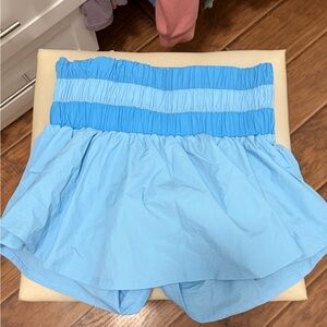 Peach Love California Light Blue Ruffled Skort